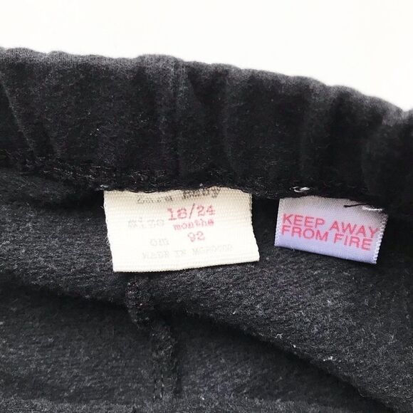 ZARA black side ribbed sweatpants EUC 18-24 months - Picture 3 of 4